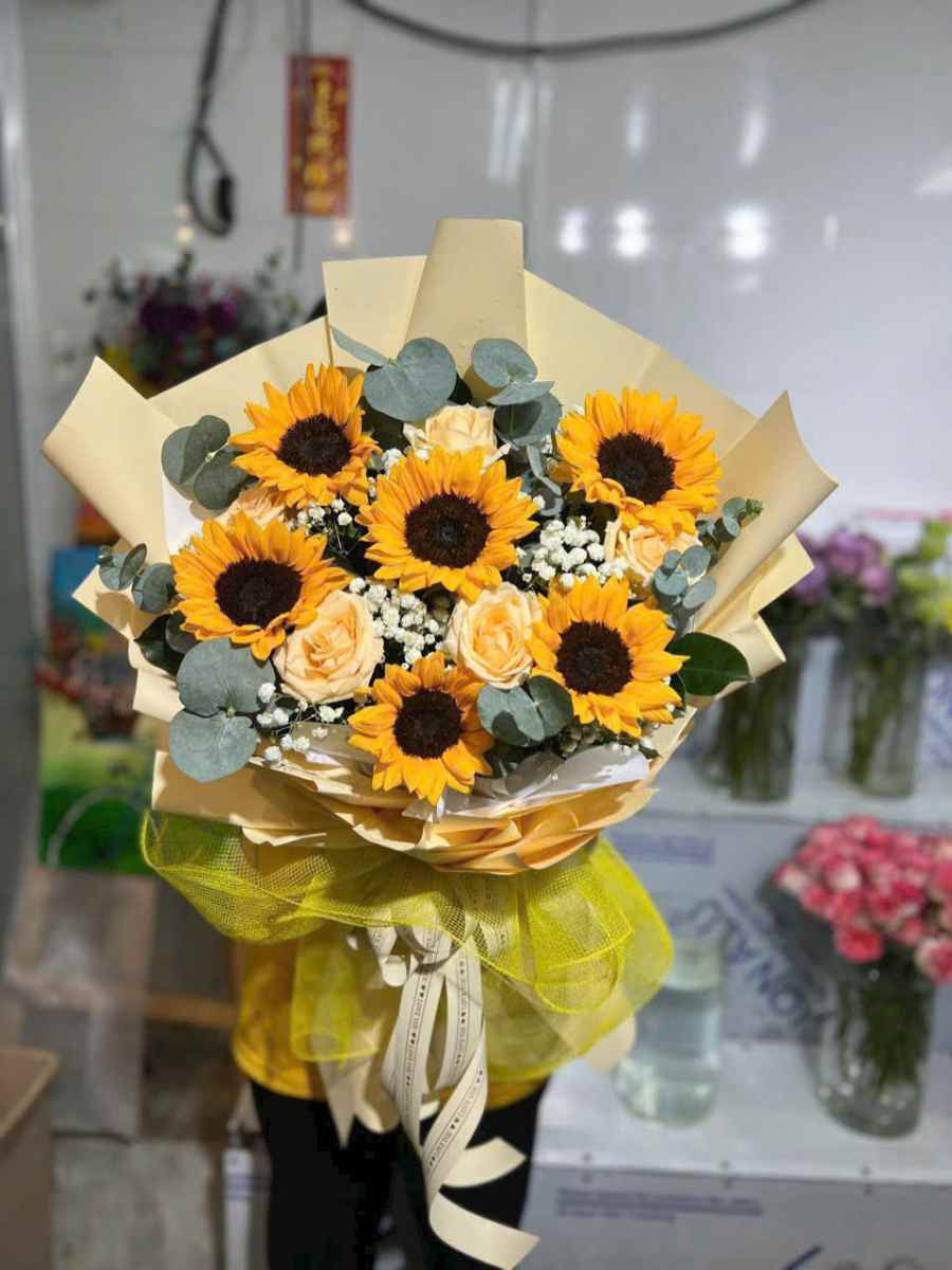 Bó hoa tốt nghiệp rực rỡ