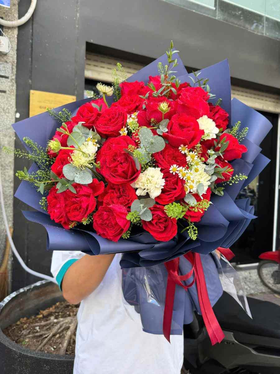 Bó hoa sắc màu kỷ niệm